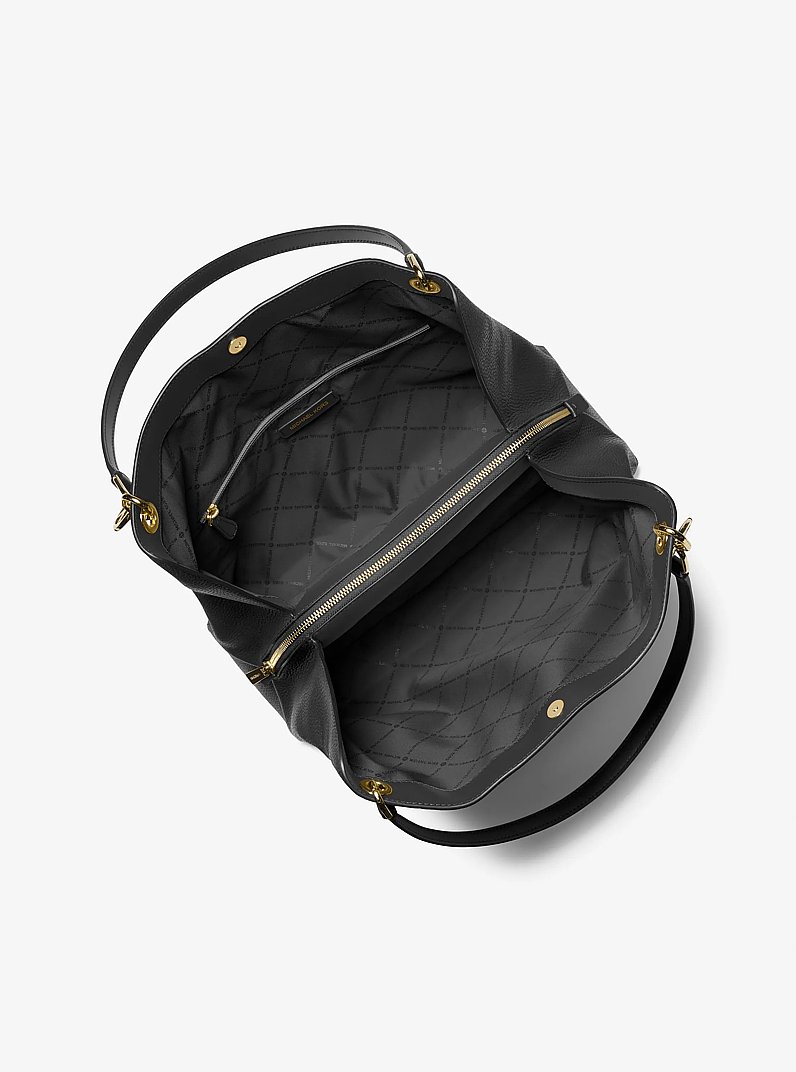 Christina Large Pebbled Leather Shoulder Bag