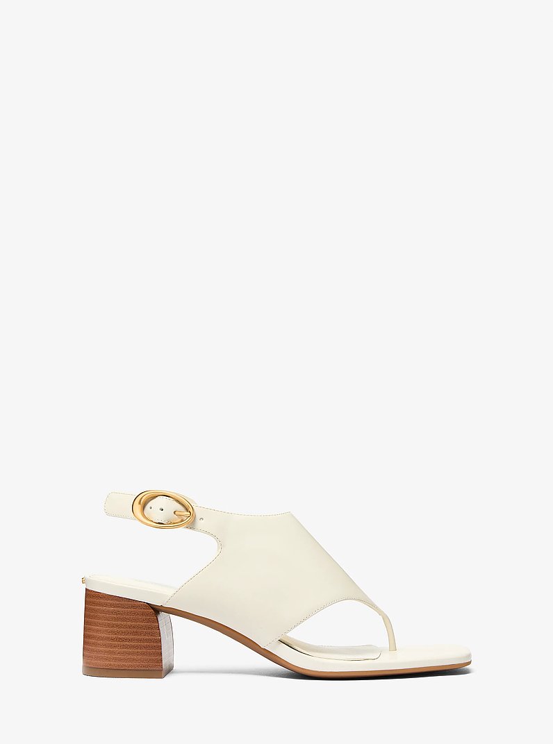Kya Flex Leather Thong Sandal in BEIGE P&Aacute;LIDO | Michael Kors