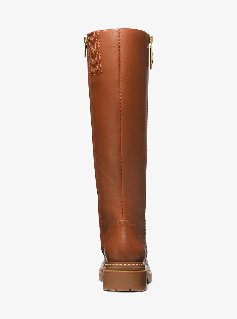 Regan Leather Boot in LUGGAGE | Michael Kors