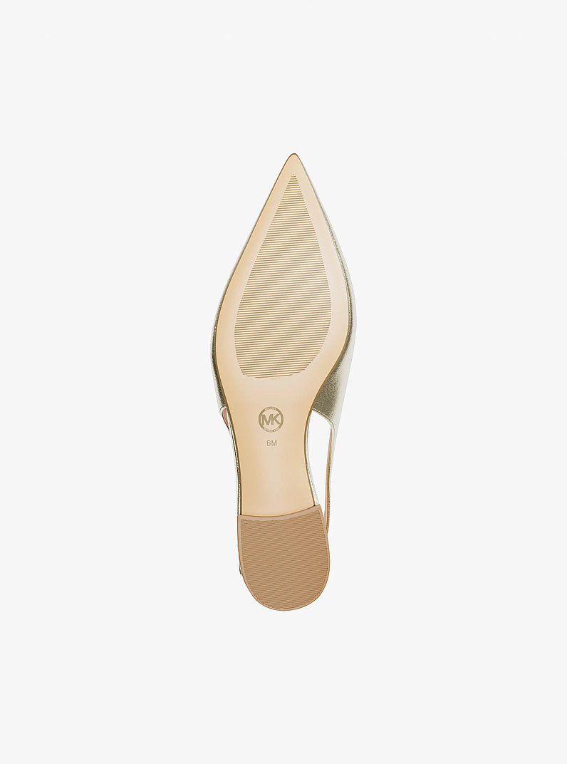 Amali Metallic Slingback Flat in PALE GOLD | Michael Kors