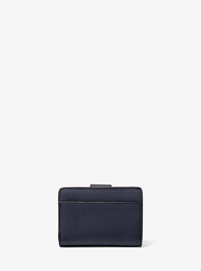 Petit portefeuille Mercer en cuir in BLEU MARINE | Michael Kors
