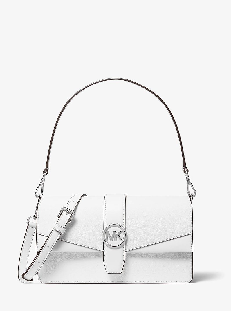 Greenwich Medium Saffiano Leather Convertible Shoulder Bag in
