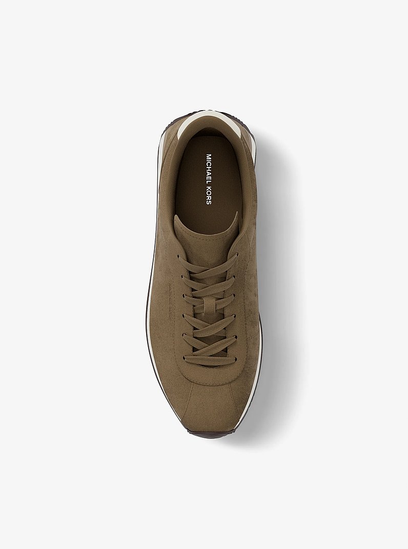 Rhodes Suede Trainer in HUSK | Michael Kors