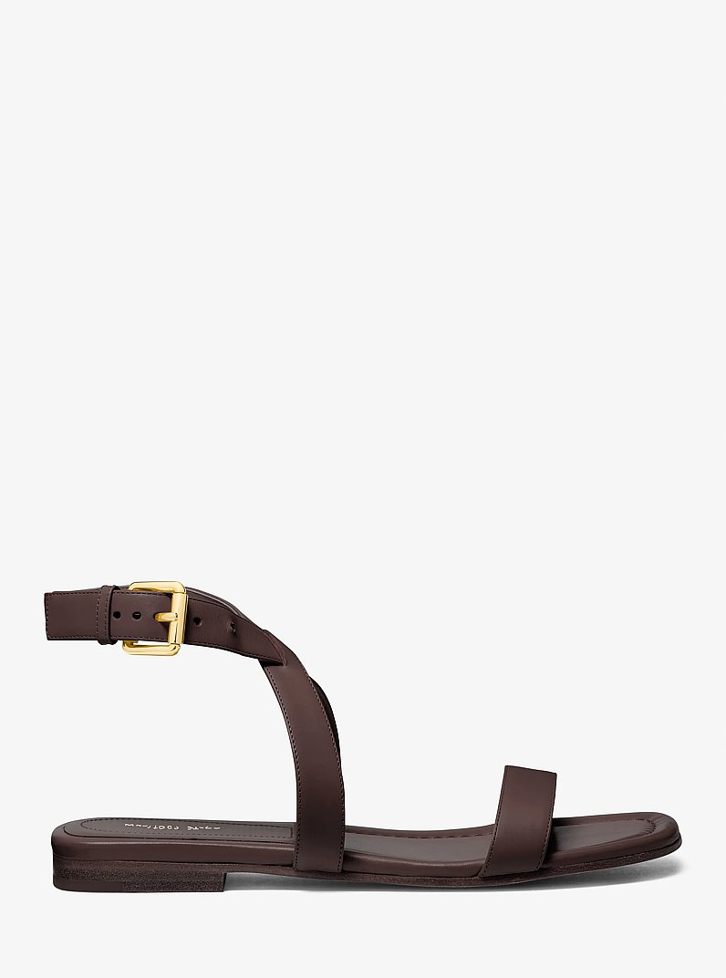 Bridgette Leather Sandal in CHOCOLATE | Michael Kors