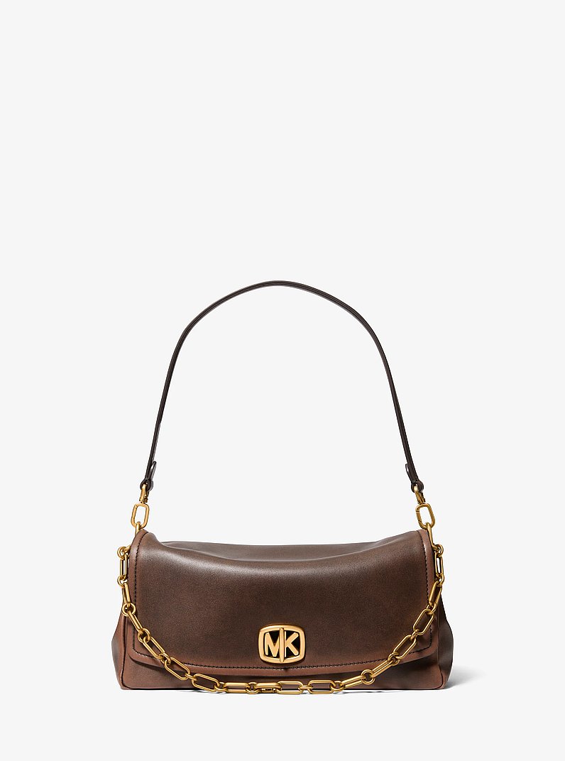 Grand sac &agrave; &eacute;paule convertible Bryant en cuir in CHOCOLAT | Michael Kors