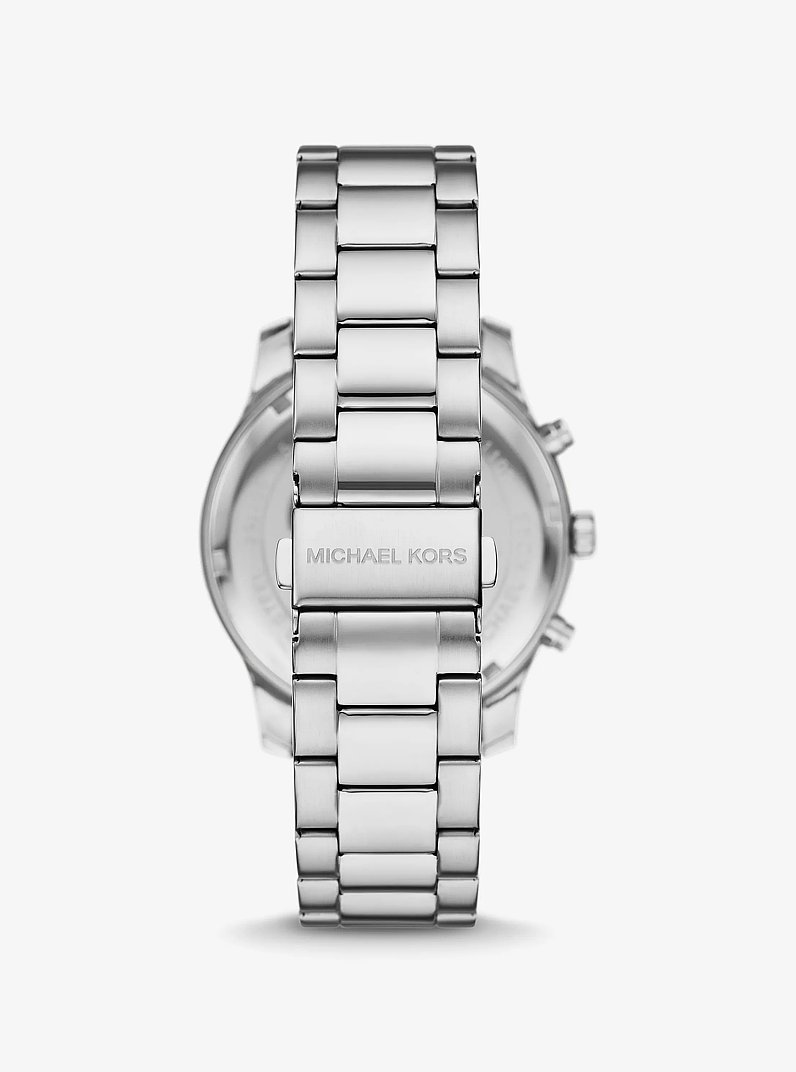 Reloj Berkley extragrande en tono plateado con incrustaciones in PLATEADO | Michael Kors