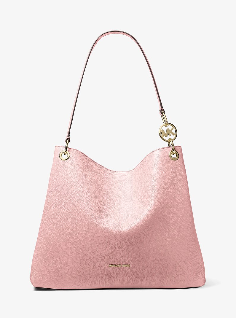 Christina Large Pebbled Leather Shoulder Bag in POWDER BLUSH | Michael Kors