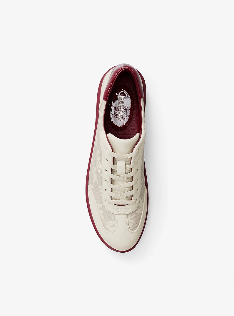 Scotty Logo Jacquard Sneaker in MULBERRY | Michael Kors