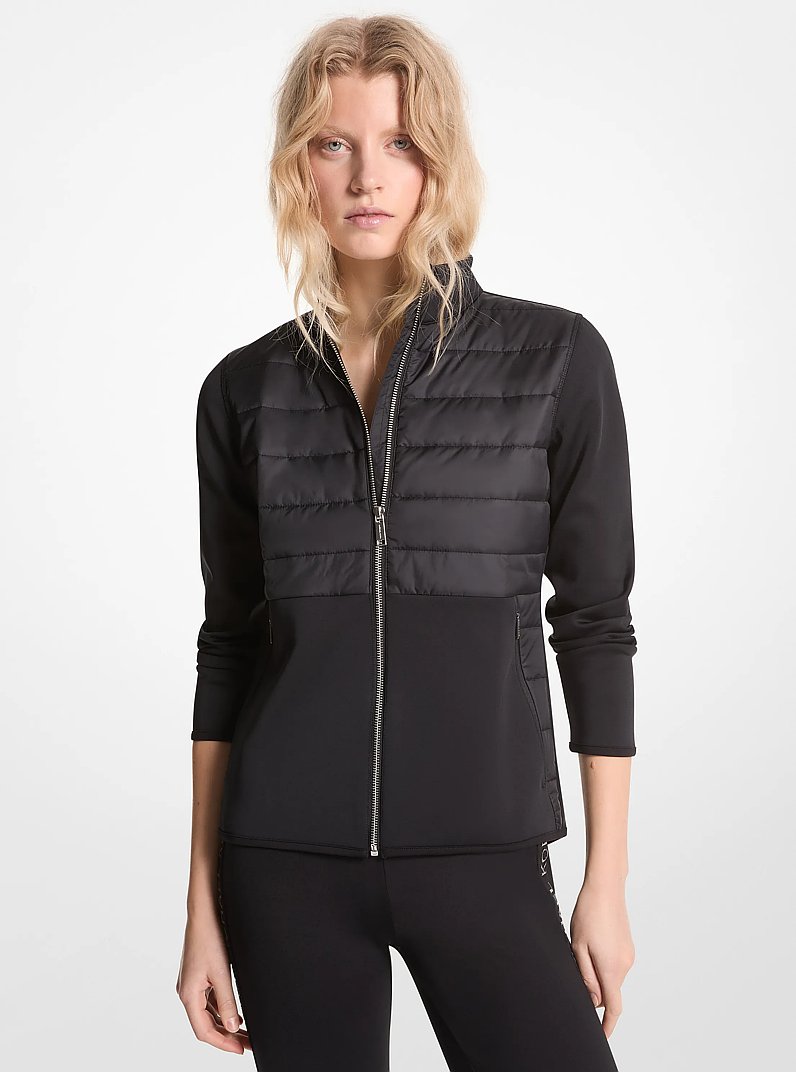 Mixed-Media Jacket in BLACK | Michael Kors