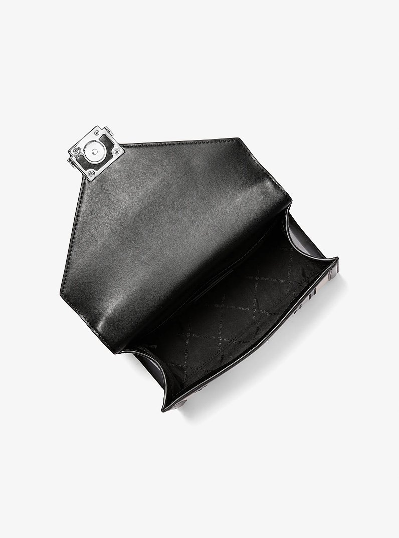 Bolso de hombro Whitney mediano con bloques de color y logotipo Signature in GRIS PERLA MULTICOLOR | Michael Kors