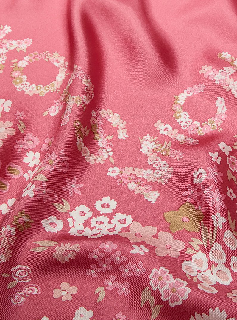 Floral Silk Scarf in CARNATION | Michael Kors