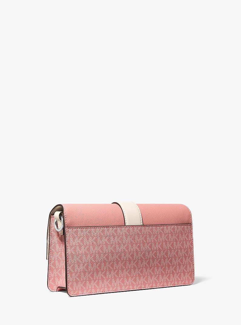 Greenwich Medium Signature Logo Convertible Shoulder Bag in SUNSET ROSE MULTI | Michael Kors