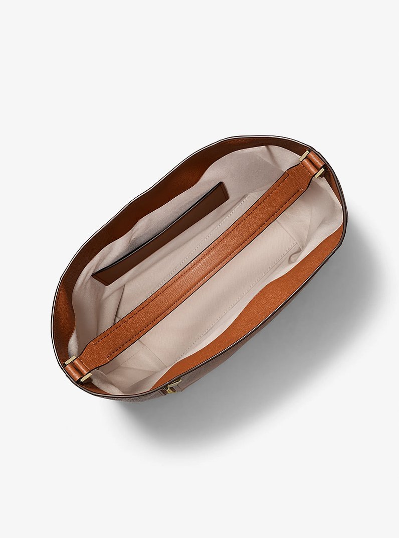 Grand sac &agrave; &eacute;paule Addie en cuir in LUGGAGE | Michael Kors