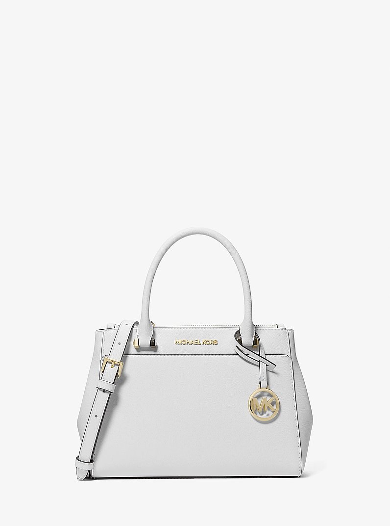 Henkeltasche Gibson Small aus Saffianleder in OPTIC WHITE | Michael Kors
