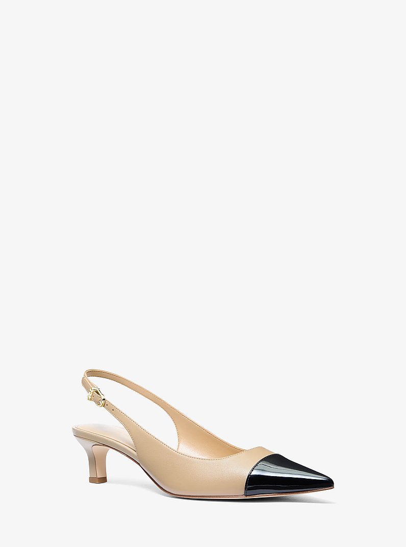 Amara Leather Slingback Pump in KHAKI | Michael Kors