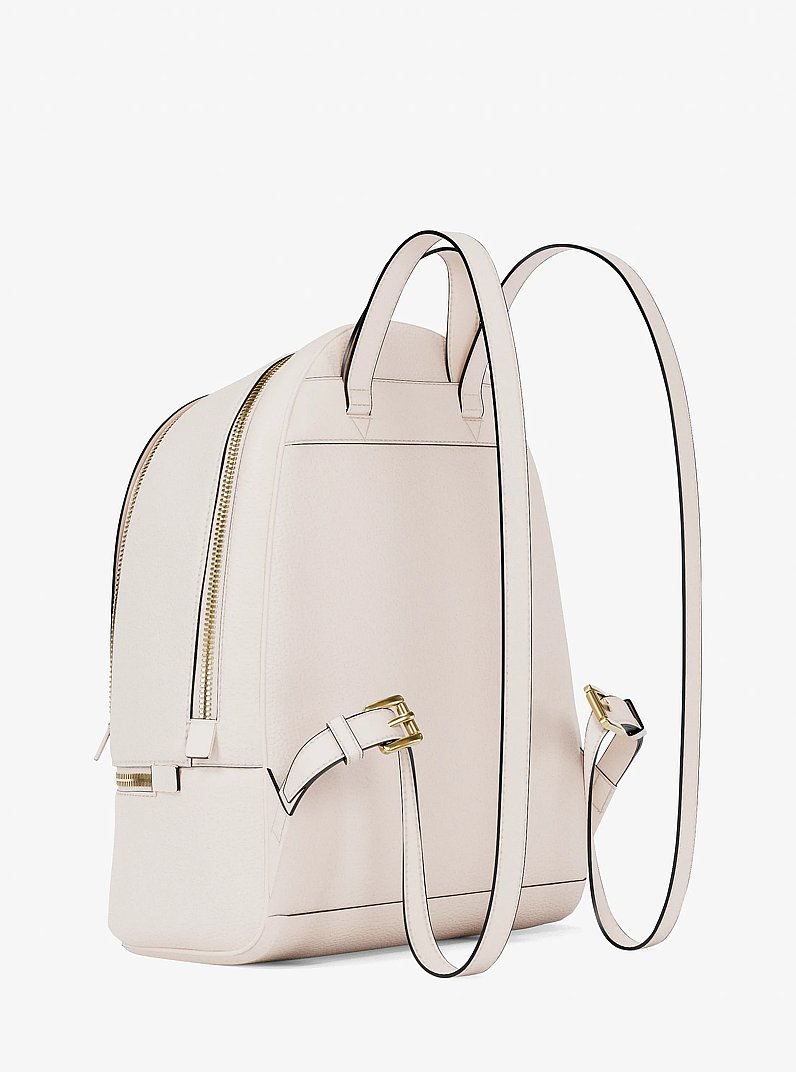 Rhea Medium Pebbled Leather Backpack in LT CREAM | Michael Kors