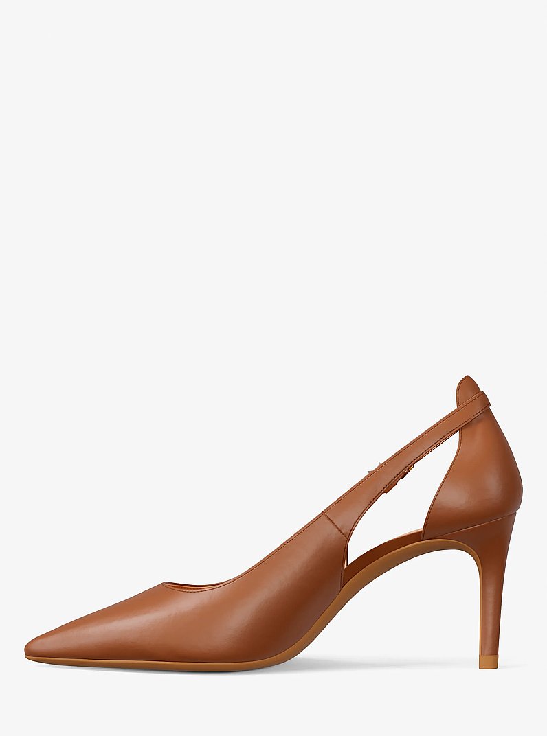 Rachel Flex Leather Pump in LUGGAGE | Michael Kors
