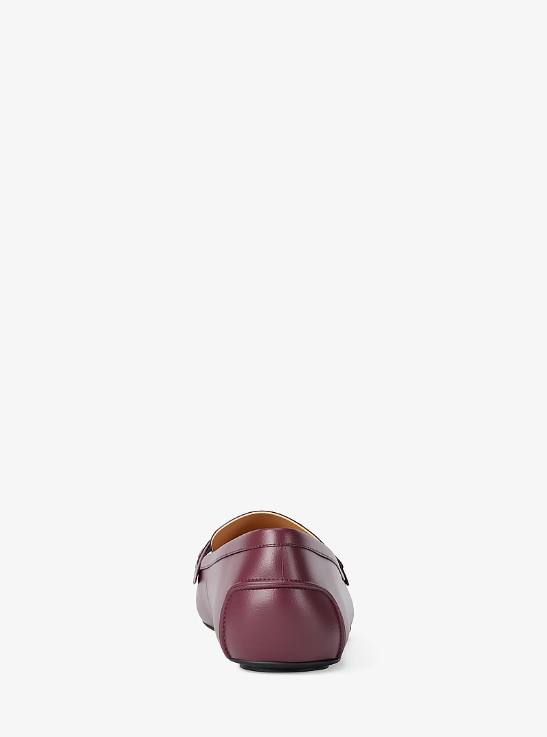 Mandy Leather Moccasin Loafer in OXBLOOD | Michael Kors