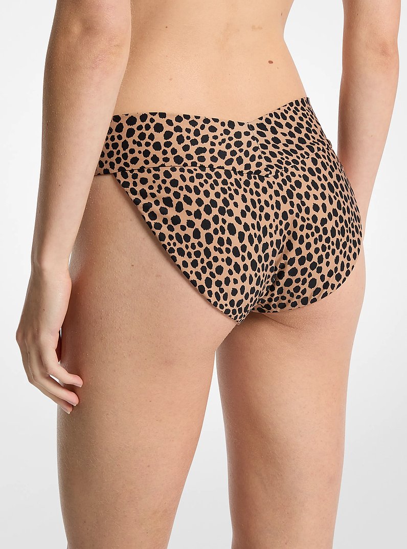 Cheetah Print Bikini Bottom in CAFE | Michael Kors
