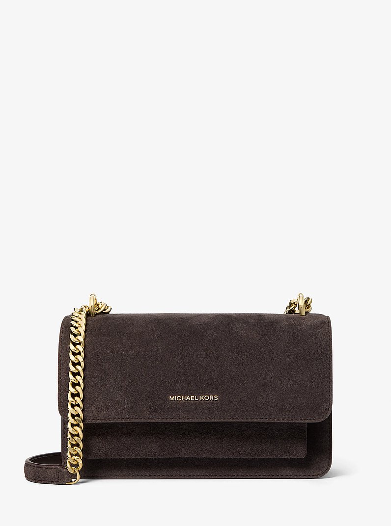Bolso de hombro Claire grande de ante in CHOCOLATE | Michael Kors