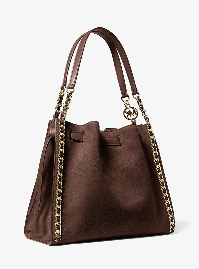 Mina Large Chain Shoulder Bag in NUTMEG | Michael Kors