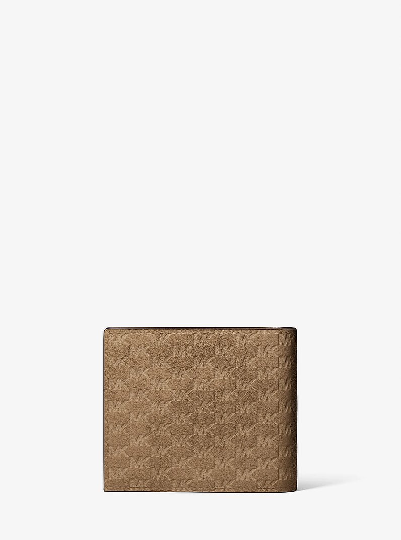 Cooper Logo Debossed Polyester Microsuede Wallet in CAMEL | Michael Kors