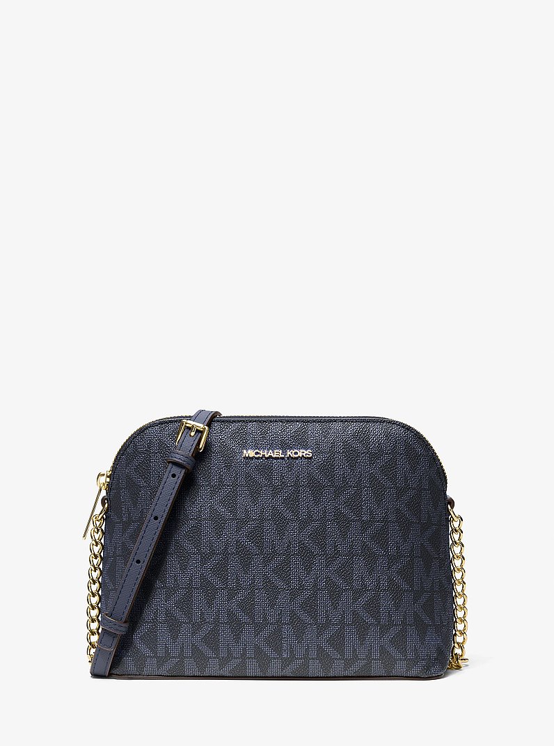 Borsa a tracolla Cindy con stampa logo in BLU AMMIRAGLIO | Michael Kors