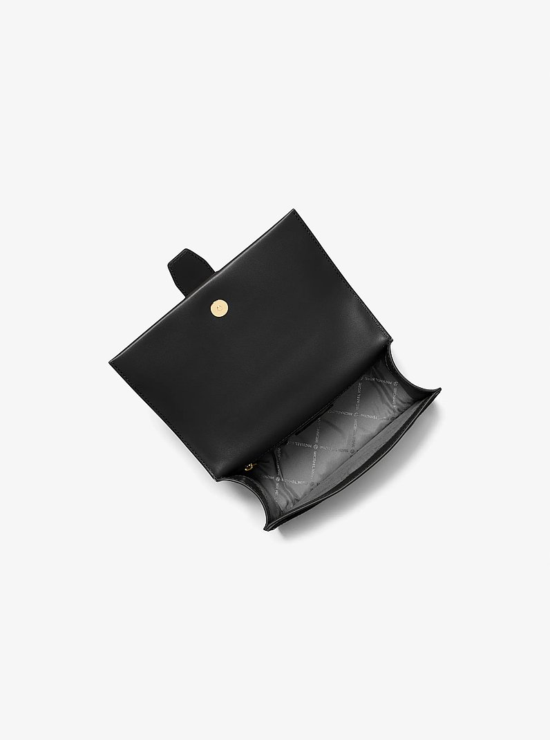 Greenwich Small Saffiano Leather Crossbody Bag in BLACK - Sale