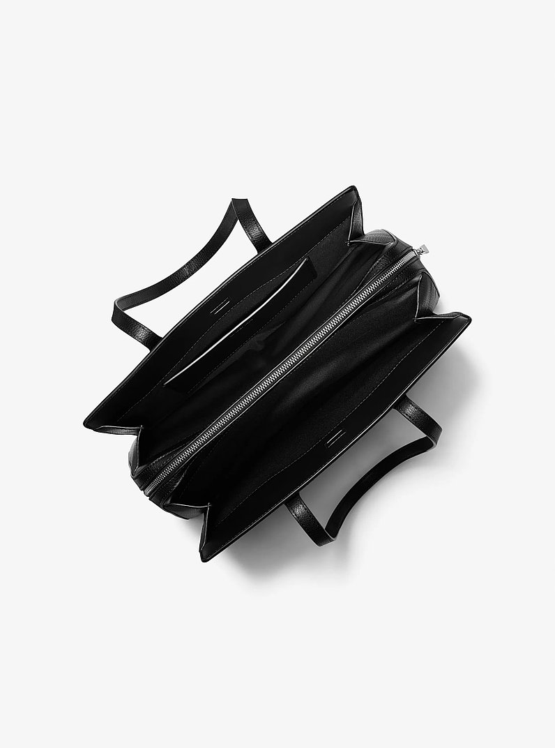 Borsa tote Laila media con logo in NERO | Michael Kors