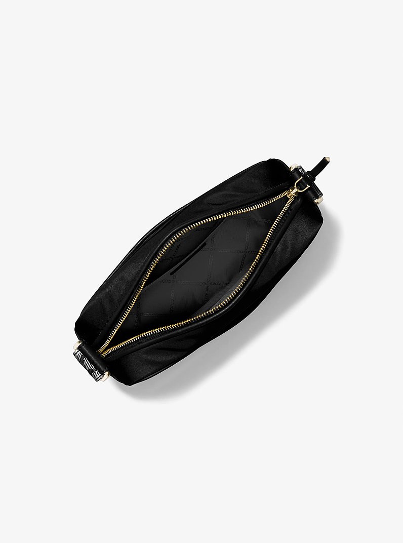 Jet Set Large Nylon Gabardine Crossbody Bag in BLACK | Michael Kors