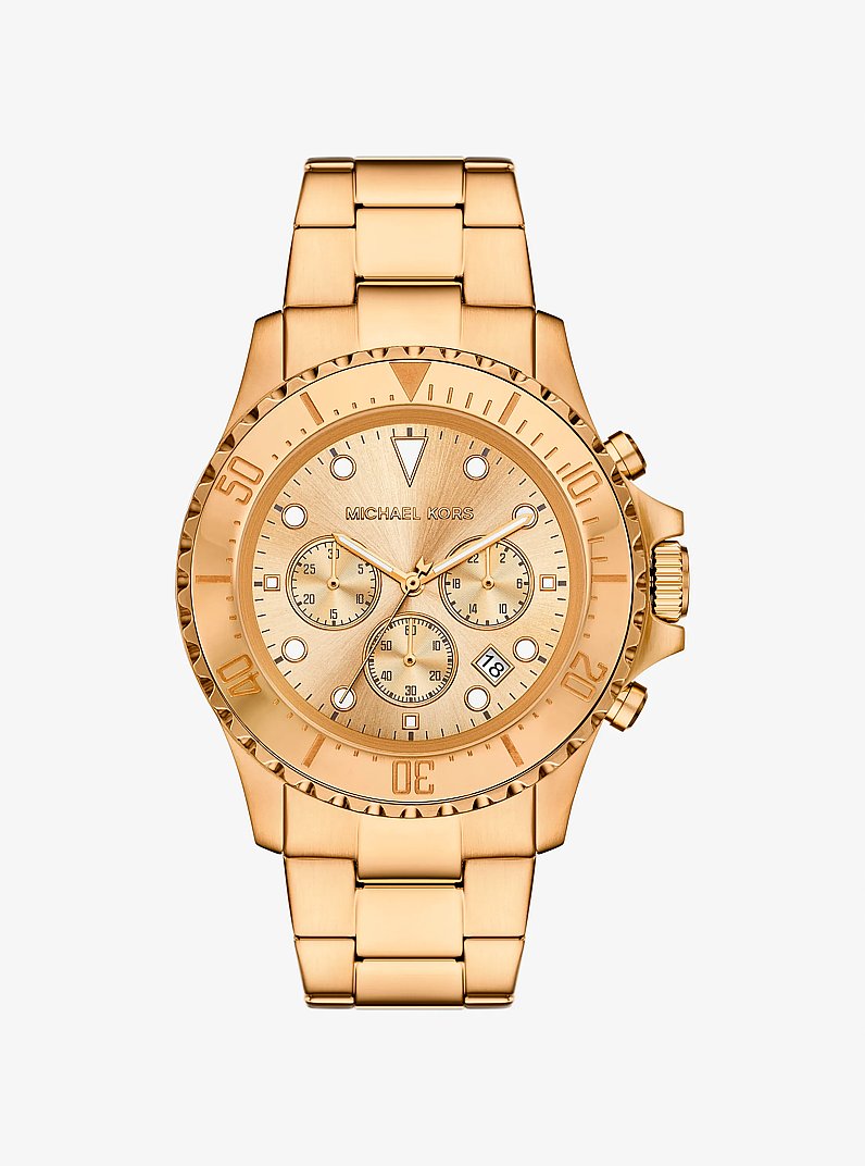 Oversized Everest Gold-Tone Watch in GOLD | Michael Kors