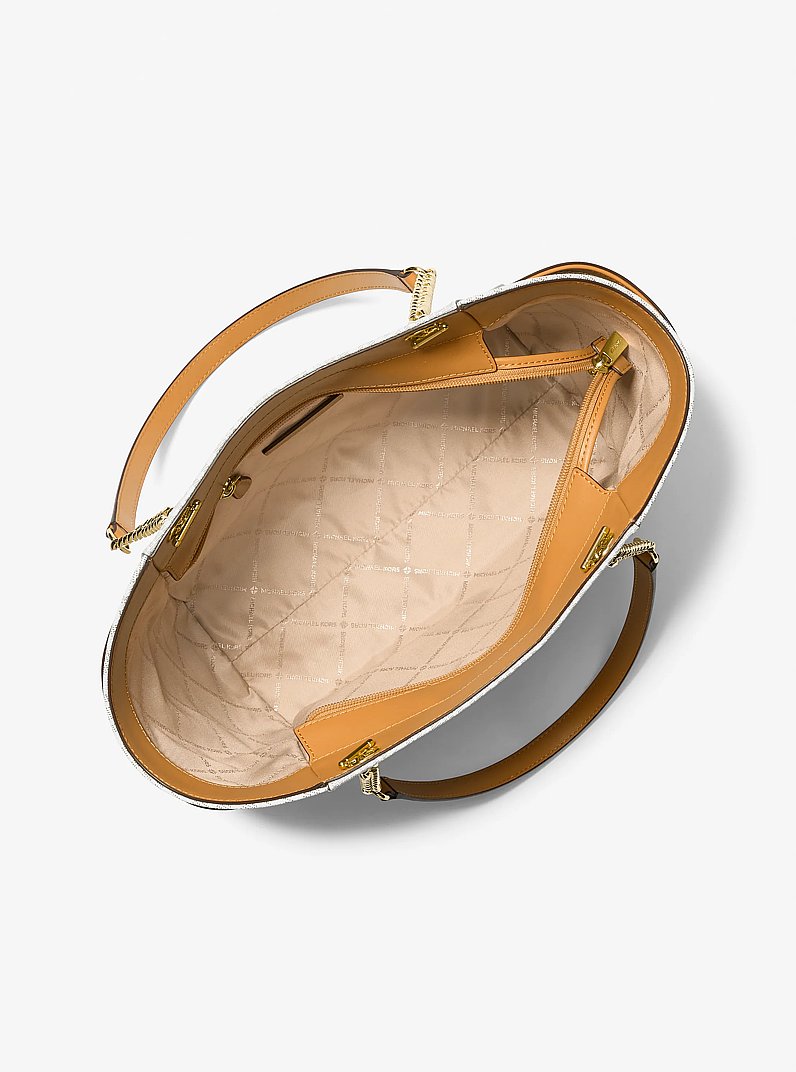 Jet Set Large Signature Logo Shoulder Bag