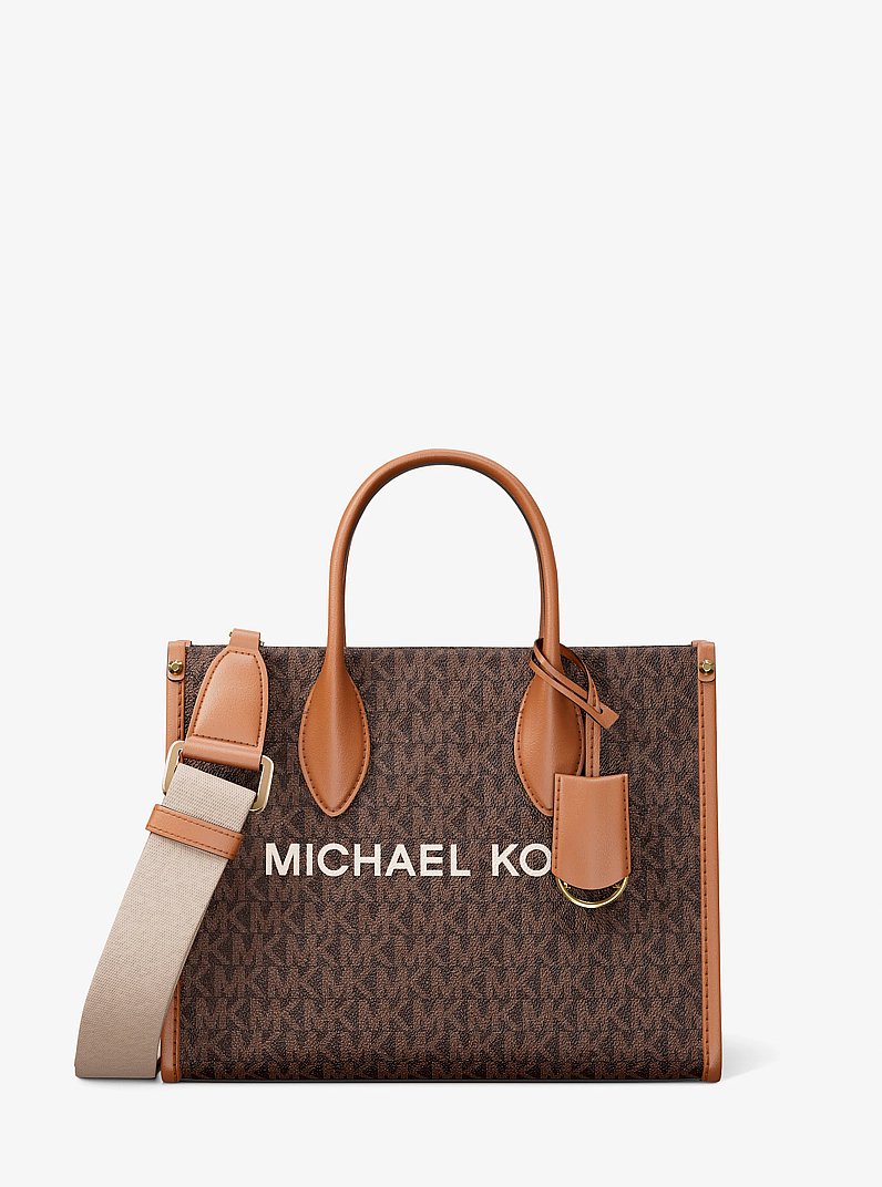 Mirella Small Signature Logo Crossbody Bag in BROWN - Sale