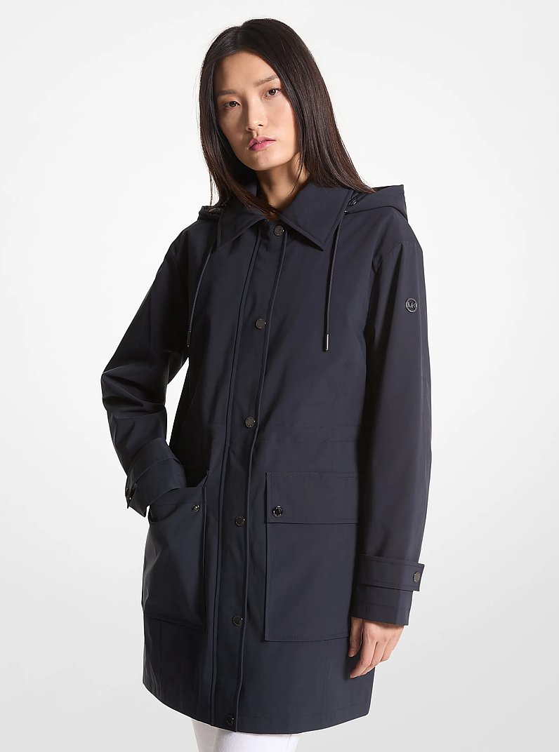 Woven Hooded Anorak in MIDNIGHTBLUE | Michael Kors
