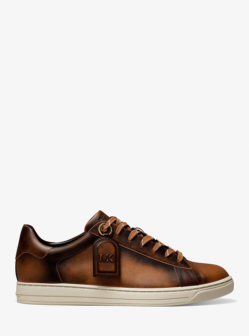 Jacob Burnished Sneaker in CHOCOLATE | Michael Kors