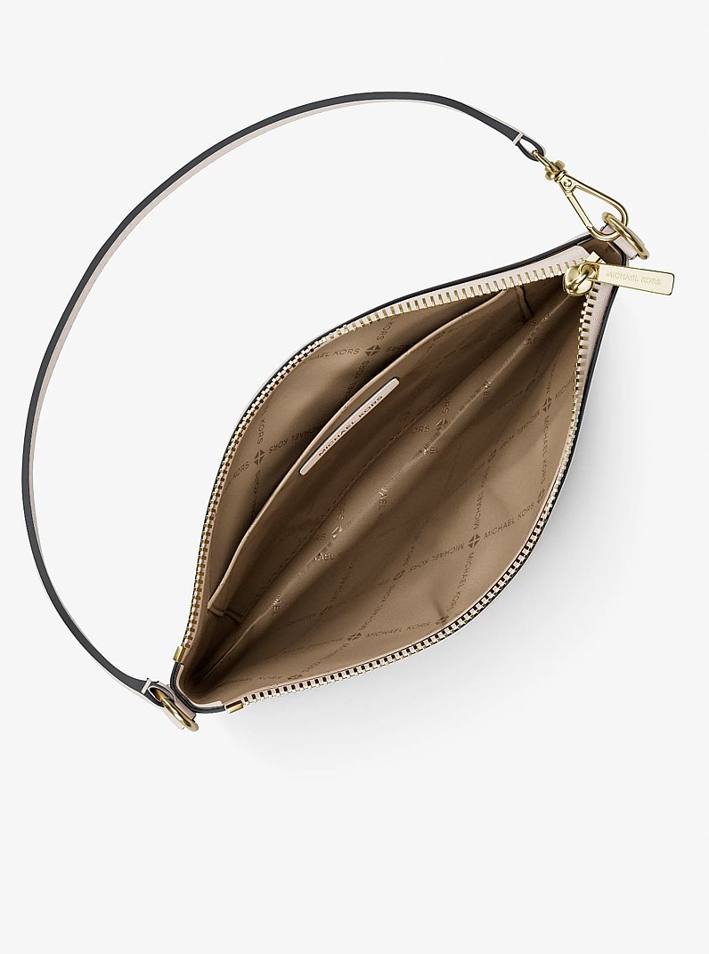 Jet Set Travel Small Signature Logo and Smooth Wristlet in CREMA CLARO MULTICOLOR | Michael Kors
