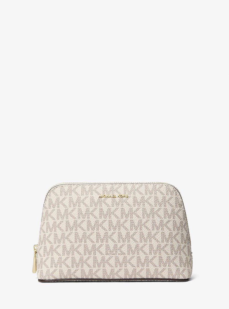 Jet Set Small Signature Logo Travel Kit in VANILLA/ACORN | Michael Kors