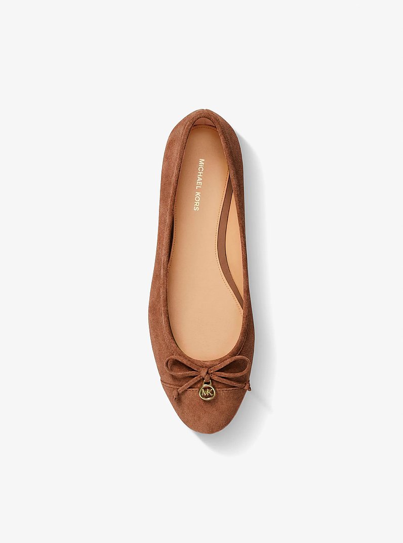 Ballerina Piper Flex aus Wildleder in LUGGAGE | Michael Kors