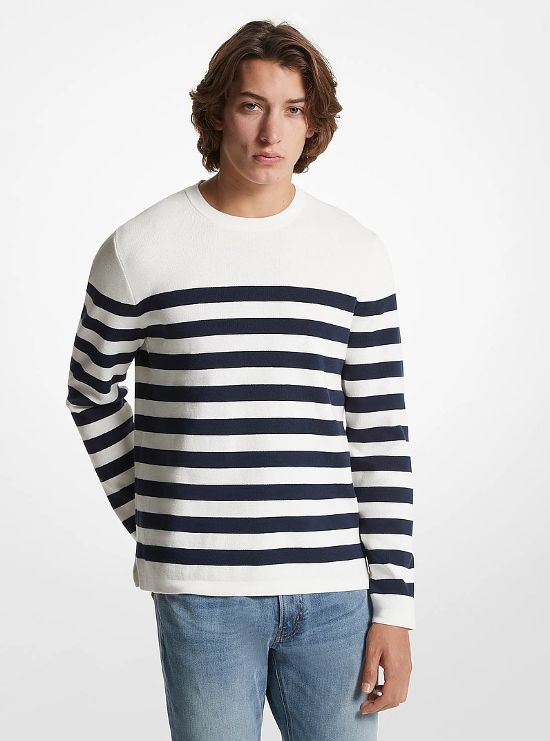 Pullover in cotone a righe