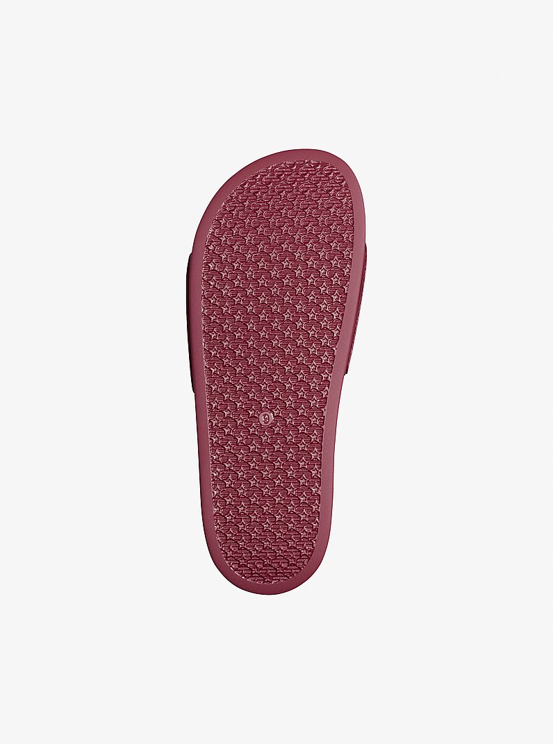 Dawson KORS Slide Sandal in MAROON | Michael Kors