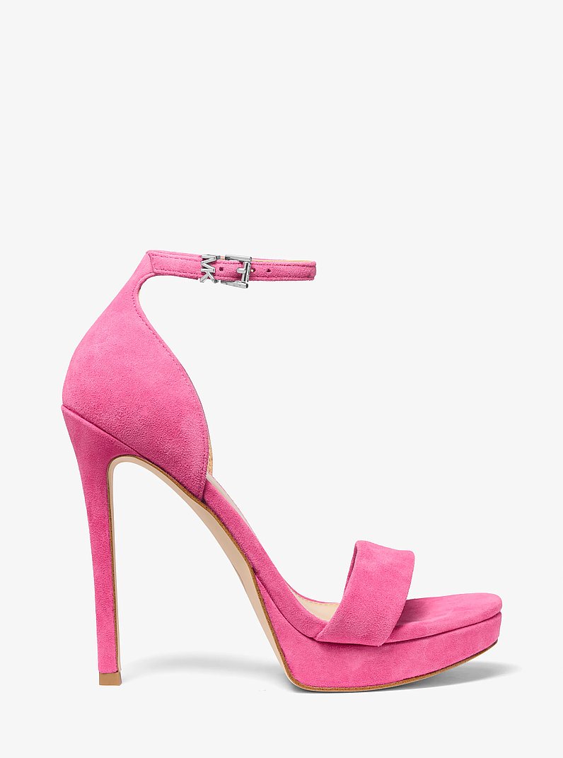 Sandale &agrave; plateforme Jordyn en su&egrave;de in PITAYA | Michael Kors