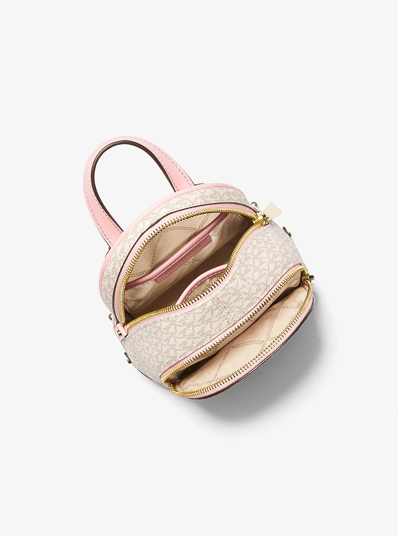 Rhea Mini Color-Block Logo Backpack