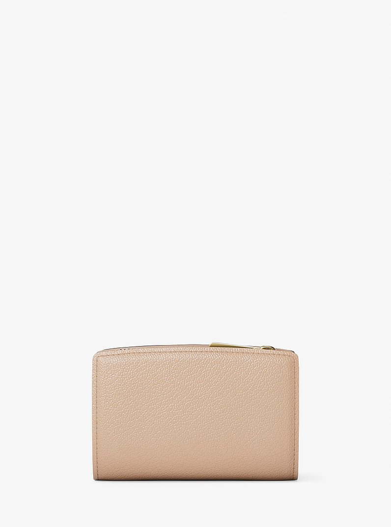 Bryant Medium Pebbled Leather Wallet in KHAKI | Michael Kors