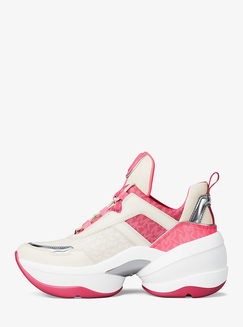 Espadrille Olympia en mat&eacute;riaux multiples in FRAMBOISE FONC&Eacute; | Michael Kors