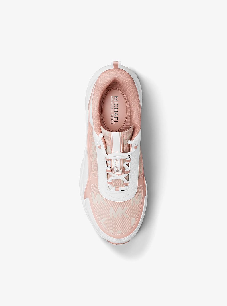 Katrina Mixed-Media Trainer in POWDER BLUSH | Michael Kors