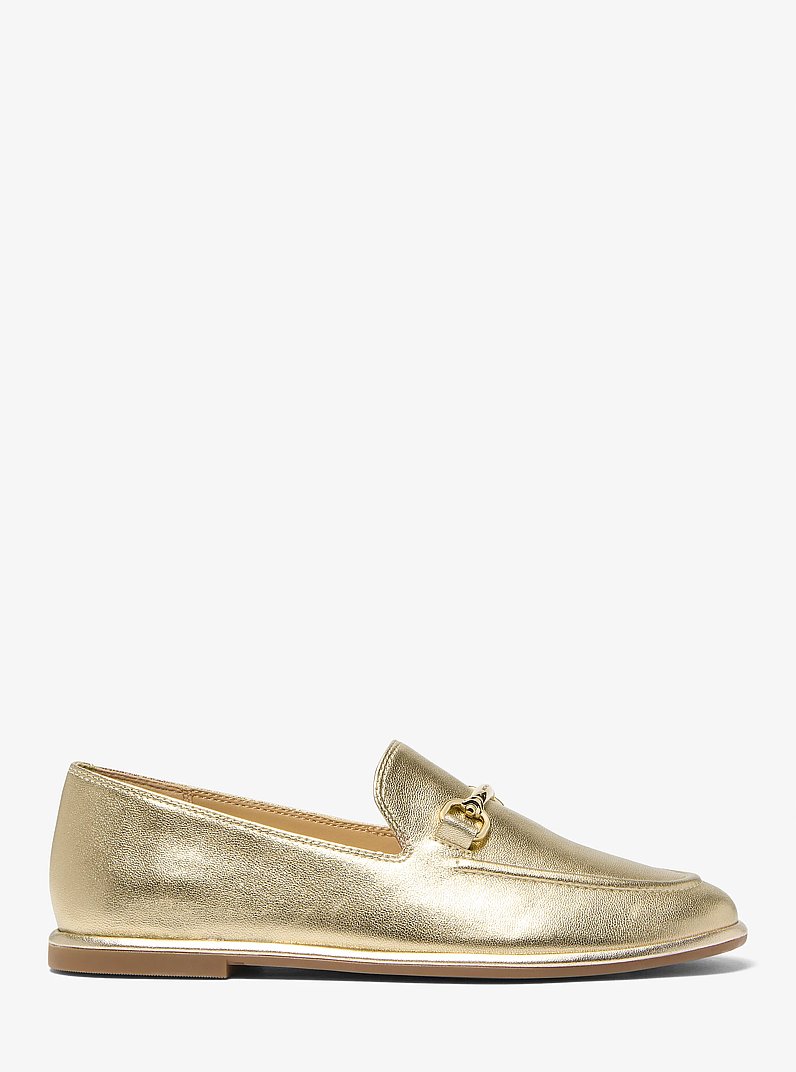 Carson Metallic Leather Loafer in PALE GOLD | Michael Kors