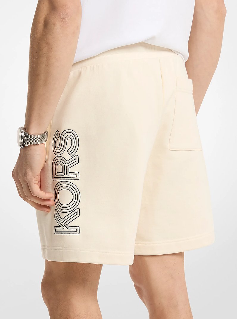Logo Cotton Shorts in BONE | Michael Kors