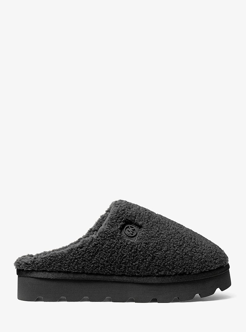 Winnie Faux Shearling Slipper in BLACK | Michael Kors