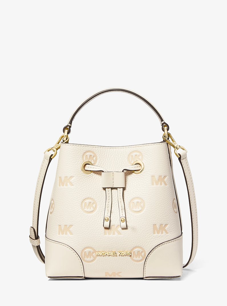 Mercer Small Logo Embossed Leather Bucket Bag