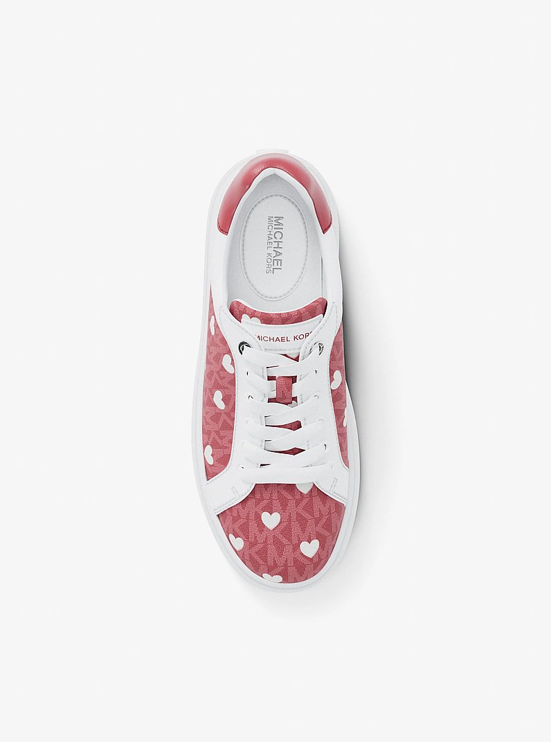 Romey Printed Signature Logo Platform Sneaker in HIBISCUS MULTI | Michael Kors
